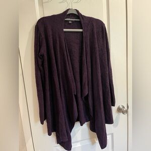 Barefoot Dreams Purple Open Front Cardigan